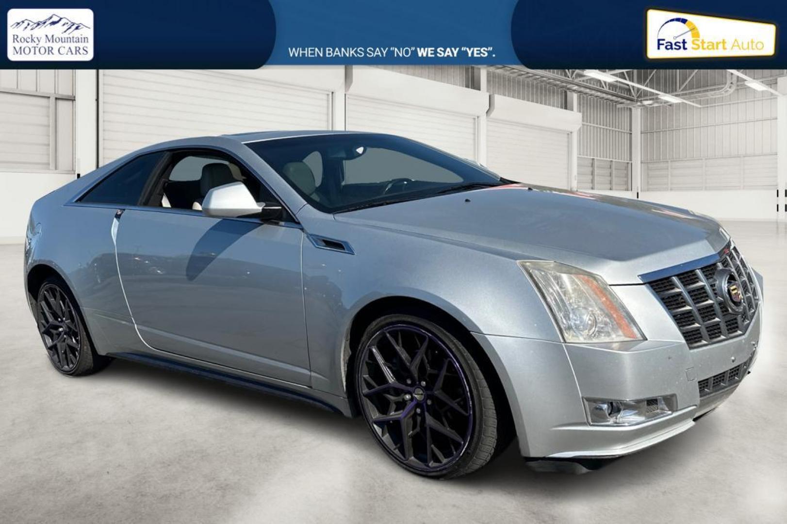 2012 Silver Cadillac CTS Performance Coupe (1G6DJ1E31C0) with an 3.6L V6 DOHC 24V FFV engine, 6-Speed Automatic transmission, located at 767 S State Road, Pleasant Grove, UT, 84062, (801) 785-1058, 40.354839, -111.736687 - Photo#0