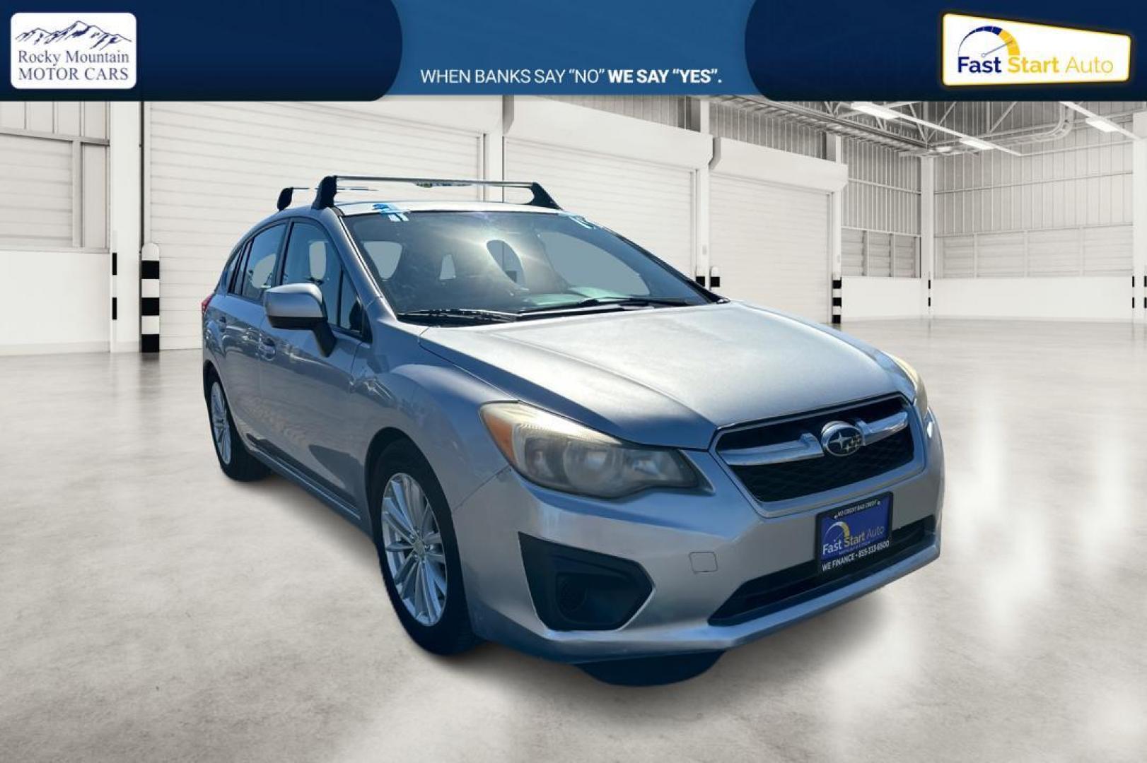 2012 Silver Subaru Impreza Premium Plus 5-Door+S/R (JF1GPAD65CH) with an 2.0L H4 DOHC 16V engine, Continuously Variable Transmission transmission, located at 7755 State Street, Midvale, UT, 84047, (801) 753-9063, 40.610329, -111.890656 - Photo#0