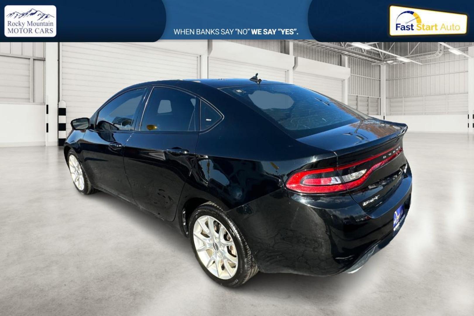 2013 Black Dodge Dart SXT (1C3CDFBH4DD) with an 1.4L L4 DOHC 16V TURBO engine, located at 344 S Washington Blvd, Ogden, UT, 84404, (801) 399-1799, 41.255482, -111.970848 - Photo#4