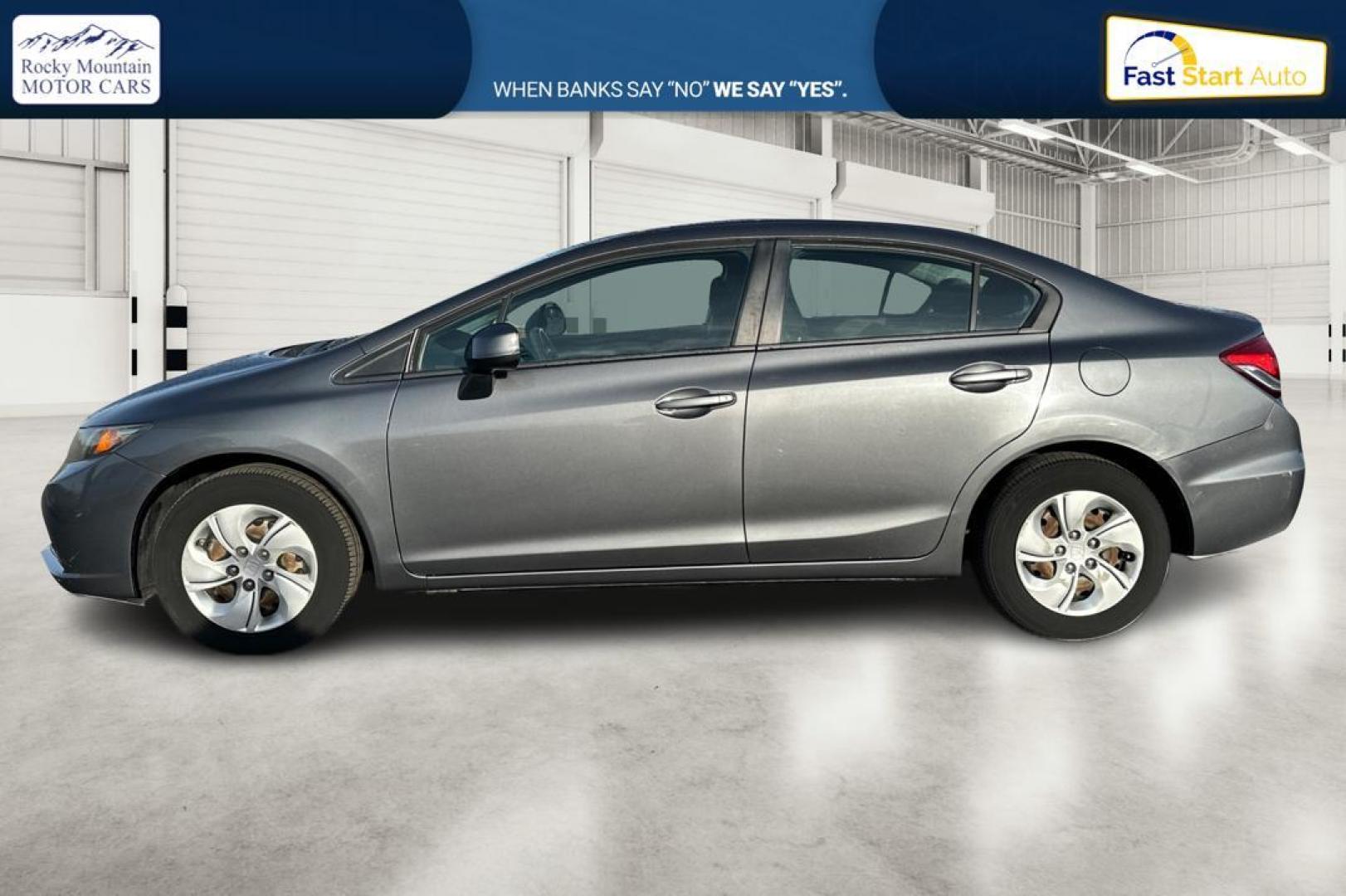 2013 Gray Honda Civic LX Sedan 5-Speed AT (19XFB2F51DE) with an 1.8L L4 SOHC 16V engine, 5-Speed Automatic transmission, located at 7755 State Street, Midvale, UT, 84047, (801) 753-9063, 40.610329, -111.890656 - Photo#6