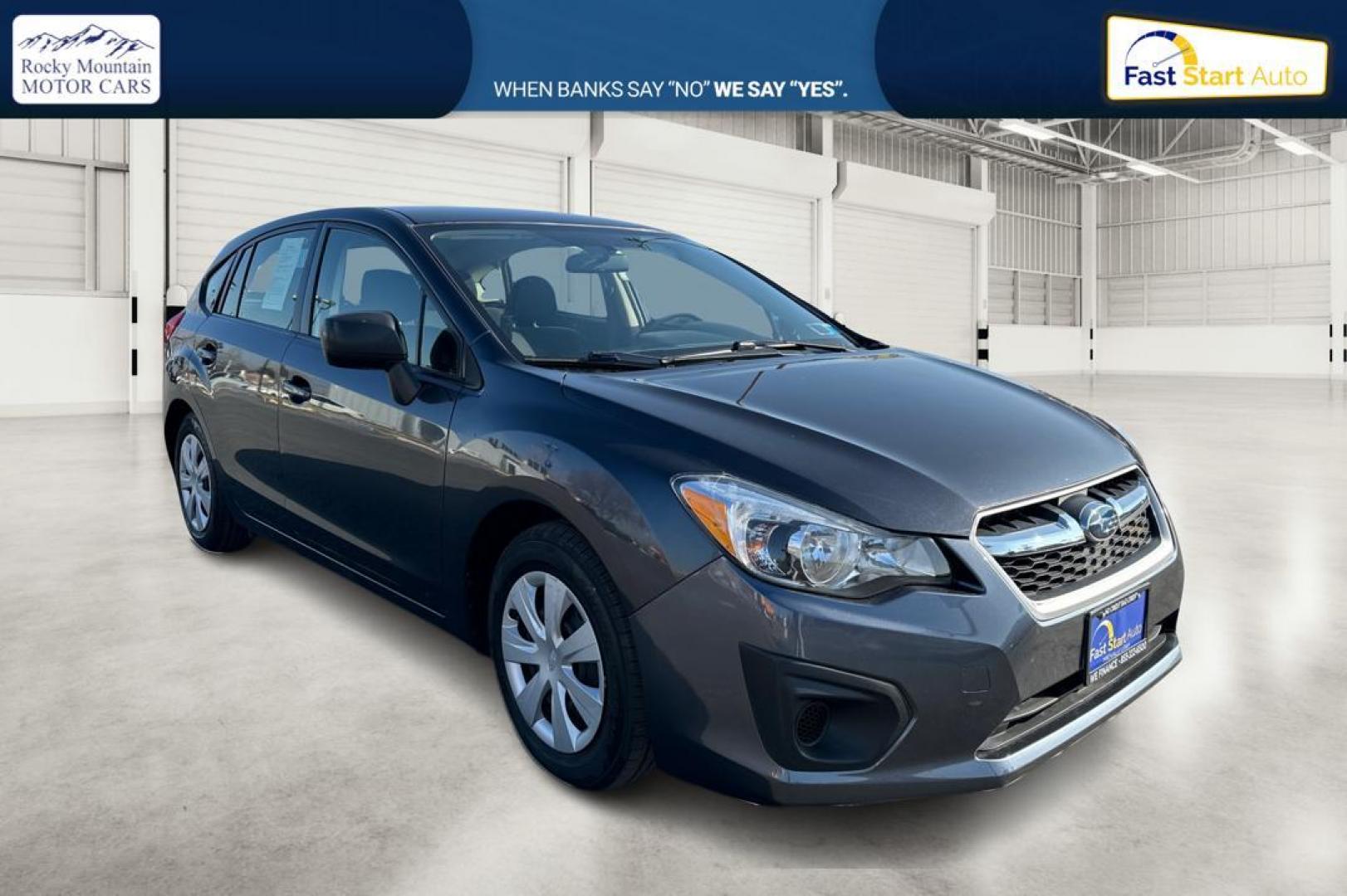 2013 Gray Subaru Impreza Base 5-Door (JF1GPAA63DG) with an 2.0L H4 DOHC 16V engine, Continuously Variable Transmission transmission, located at 7755 State Street, Midvale, UT, 84047, (801) 753-9063, 40.610329, -111.890656 - Photo#0