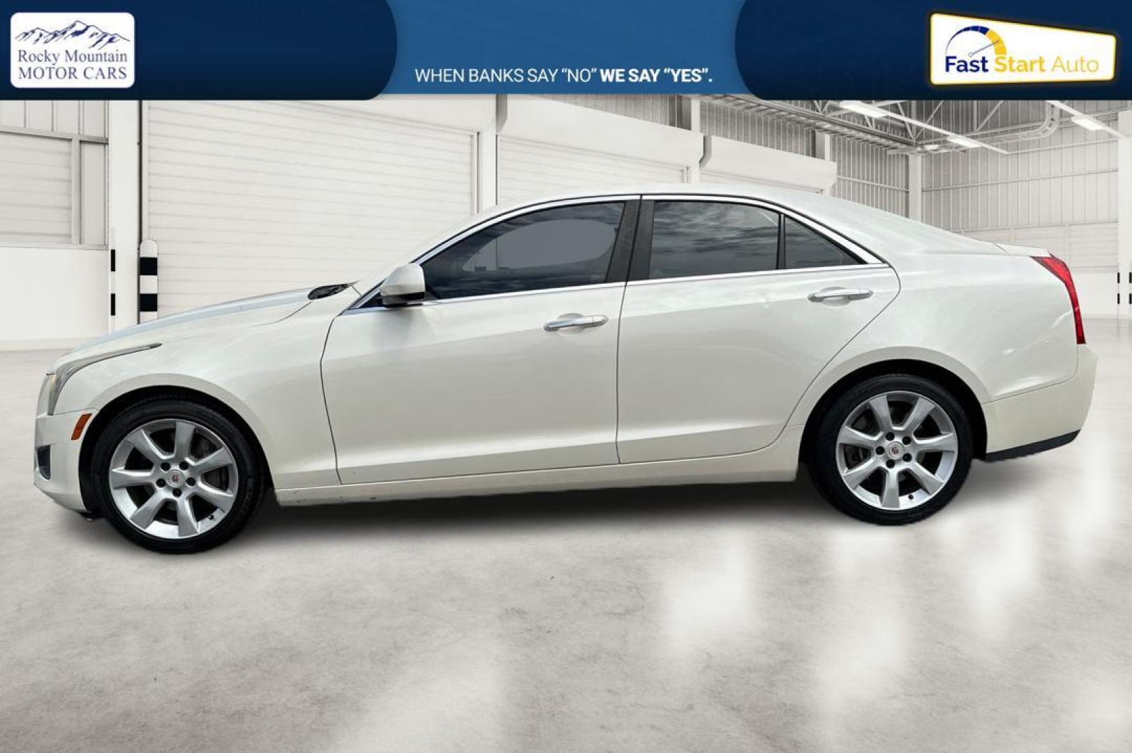 2014 White Cadillac ATS 2.0L Base RWD (1G6AA5RX2E0) with an 2.0L L4 DOHC 16V engine, Automatic, 6-Spd transmission, located at 7755 State Street, Midvale, UT, 84047, (801) 753-9063, 40.610329, -111.890656 - Photo#5