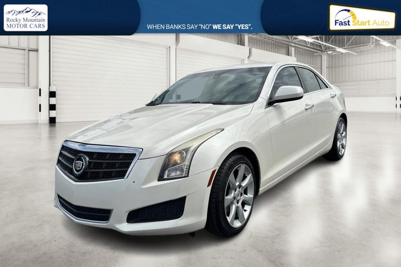 2014 White Cadillac ATS 2.0L Base RWD (1G6AA5RX2E0) with an 2.0L L4 DOHC 16V engine, Automatic, 6-Spd transmission, located at 7755 State Street, Midvale, UT, 84047, (801) 753-9063, 40.610329, -111.890656 - Photo#6