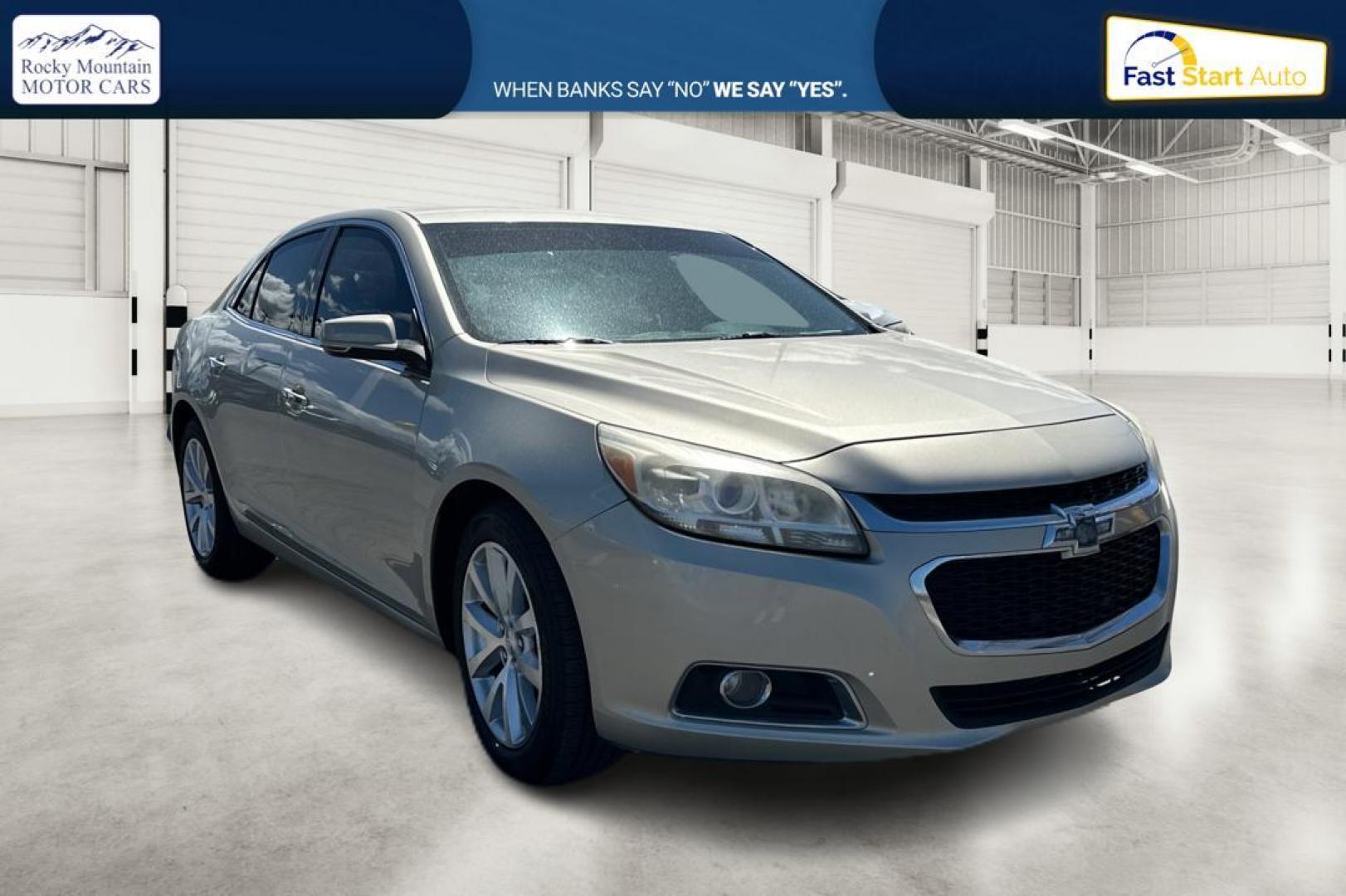 2014 Beige Chevrolet Malibu 1TZ (1G11H5SL8EF) with an 2.5L L4 DOHC 16V engine, 6-Speed Automatic transmission, located at 7755 State Street, Midvale, UT, 84047, (801) 753-9063, 40.610329, -111.890656 - Photo#0