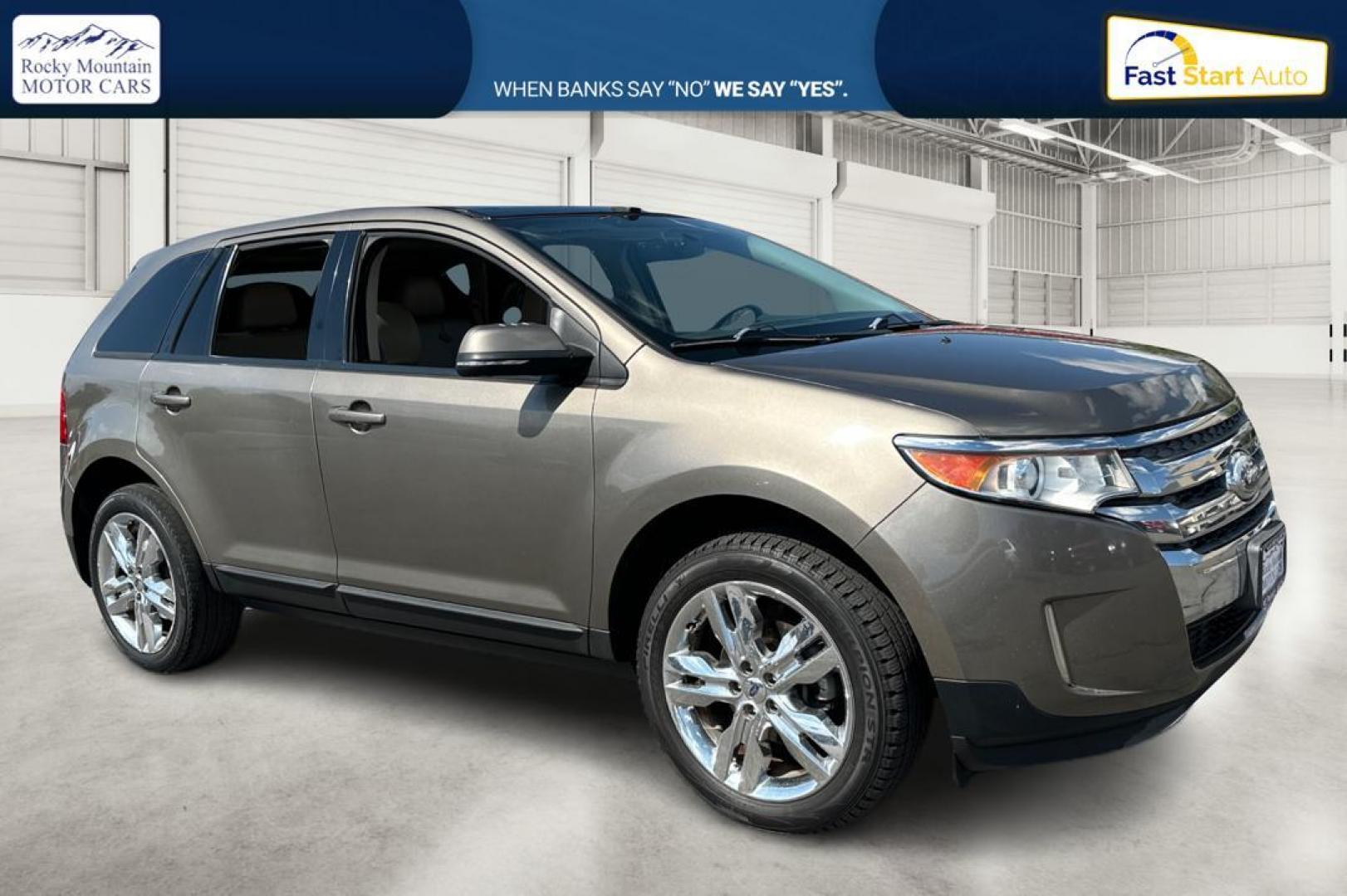 2014 Gray Ford Edge SEL FWD (2FMDK3JC3EB) with an 3.5L V6 DOHC 24V engine, 6-Speed Automatic transmission, located at 767 S State Road, Pleasant Grove, UT, 84062, (801) 785-1058, 40.354839, -111.736687 - Photo#0