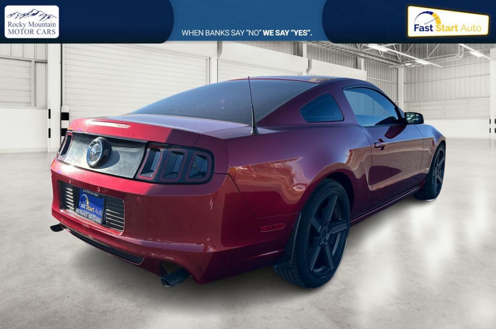 2014 Red Ford Mustang V6 Coupe (1ZVBP8AM6E5) with an 3.7L V6 DOHC 24V engine, Auto, 6-Spd SelectShift transmission, located at 344 S Washington Blvd, Ogden, UT, 84404, (801) 399-1799, 41.255482, -111.970848 - Photo#2