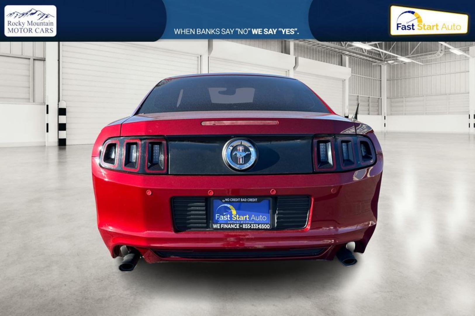 2014 Red Ford Mustang V6 Coupe (1ZVBP8AM6E5) with an 3.7L V6 DOHC 24V engine, Auto, 6-Spd SelectShift transmission, located at 344 S Washington Blvd, Ogden, UT, 84404, (801) 399-1799, 41.255482, -111.970848 - Photo#4