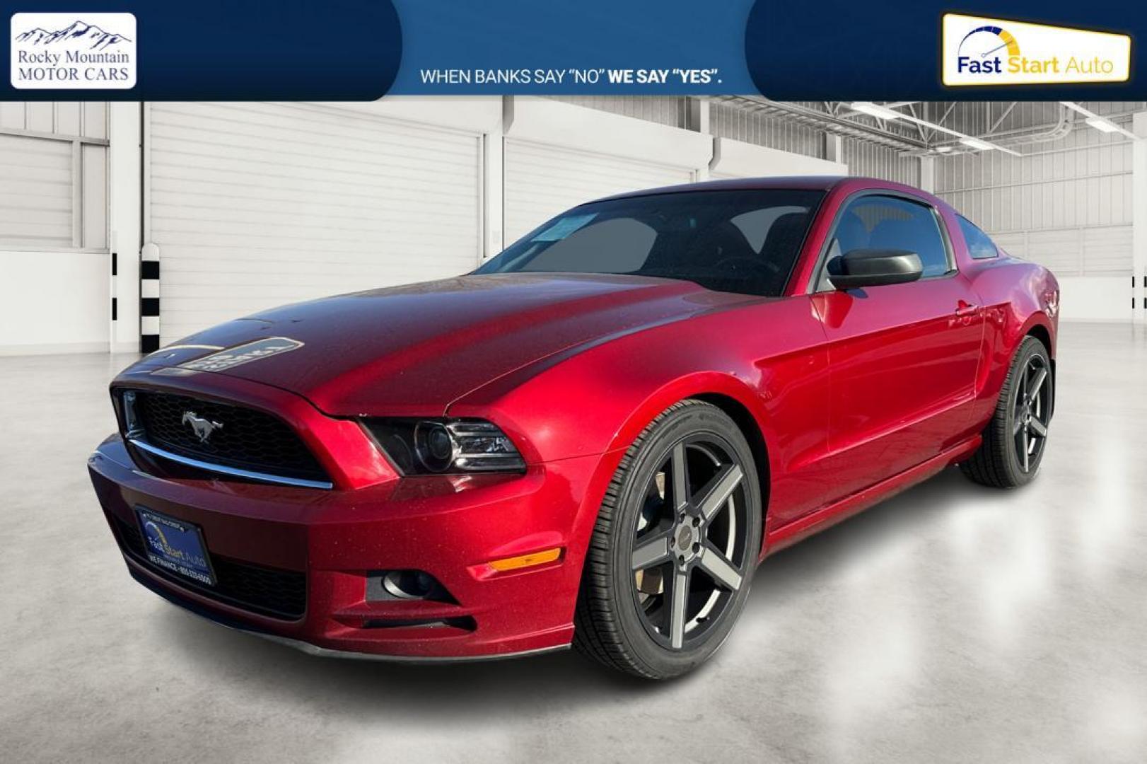 2014 Red Ford Mustang V6 Coupe (1ZVBP8AM6E5) with an 3.7L V6 DOHC 24V engine, Auto, 6-Spd SelectShift transmission, located at 344 S Washington Blvd, Ogden, UT, 84404, (801) 399-1799, 41.255482, -111.970848 - Photo#8