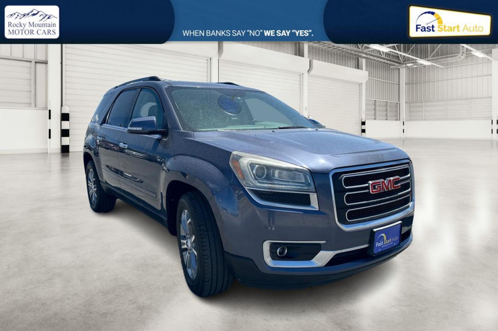 2014 Blue GMC Acadia SLT-1 FWD (1GKKRRKD9EJ) with an 3.6L V6 DOHC 24V engine, 6-Speed Automatic transmission, located at 7755 State Street, Midvale, UT, 84047, (801) 753-9063, 40.610329, -111.890656 - Photo#0