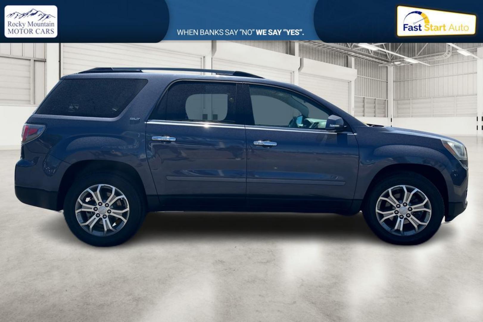 2014 Blue GMC Acadia SLT-1 FWD (1GKKRRKD9EJ) with an 3.6L V6 DOHC 24V engine, 6-Speed Automatic transmission, located at 7755 State Street, Midvale, UT, 84047, (801) 753-9063, 40.610329, -111.890656 - Photo#1