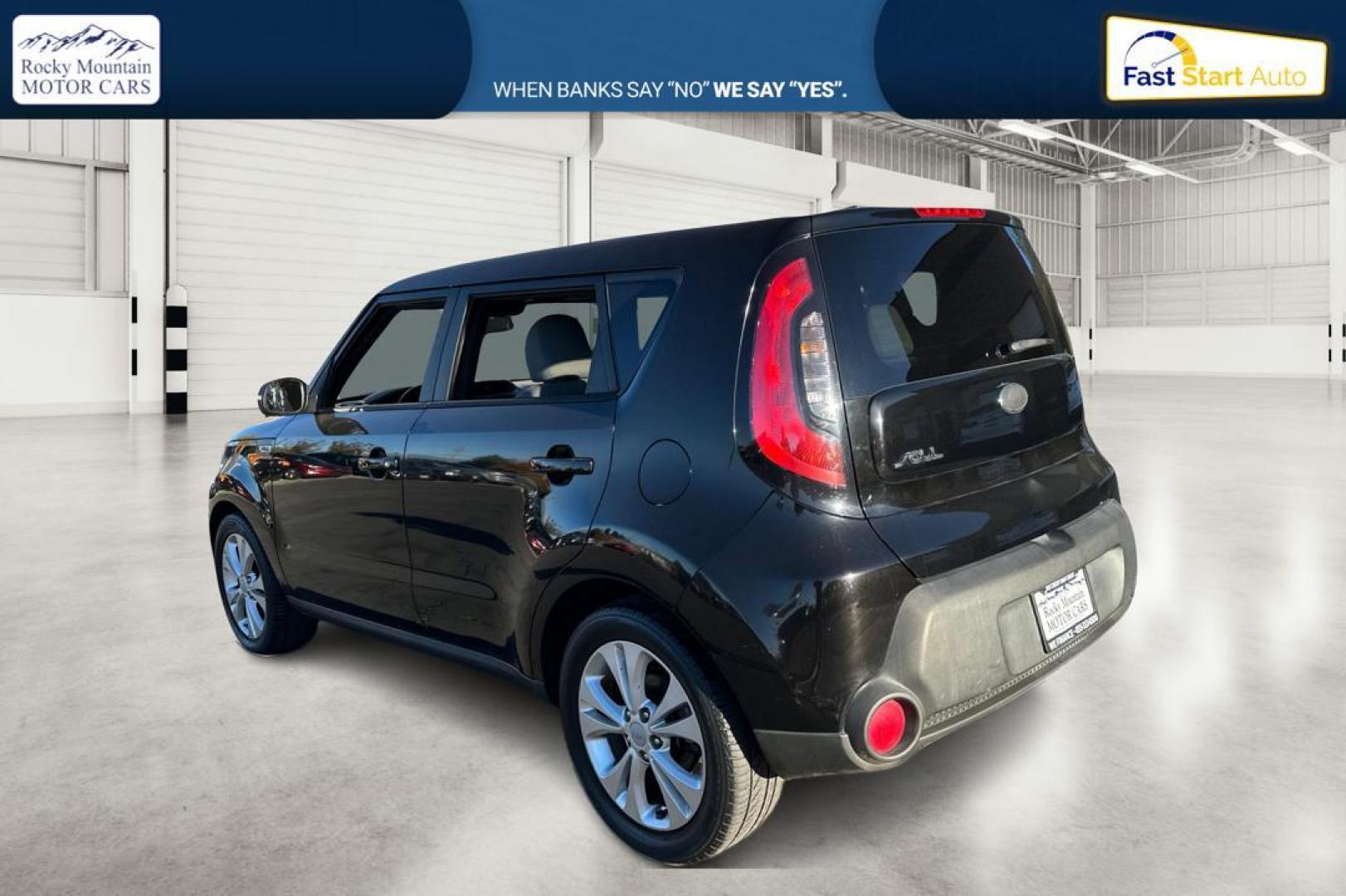 2014 Black Kia Soul + (KNDJP3A58E7) with an 2.0L L4 DOHC 16V engine, 6-Speed Automatic transmission, located at 7755 State Street, Midvale, UT, 84047, (801) 753-9063, 40.610329, -111.890656 - Photo#5