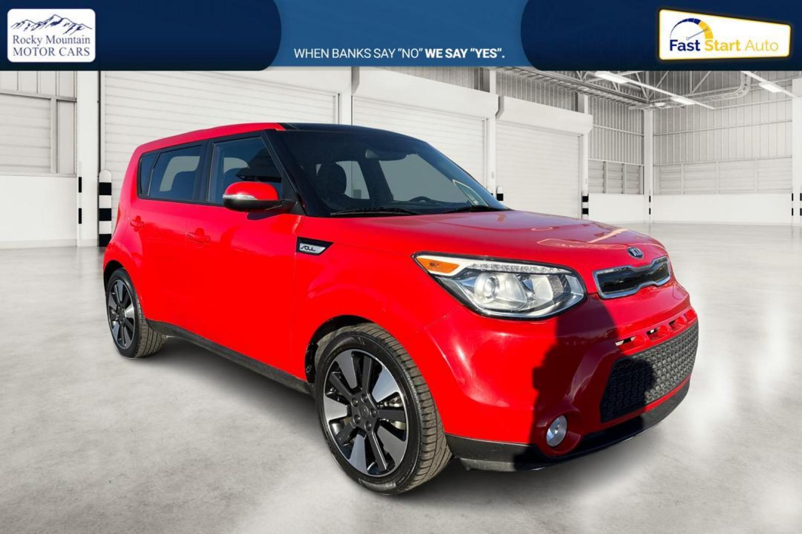 2014 Red Kia Soul ! (KNDJX3A58E7) with an 2.0L L4 DOHC 16V engine, 6-Speed Automatic transmission, located at 7755 State Street, Midvale, UT, 84047, (801) 753-9063, 40.610329, -111.890656 - Photo#0