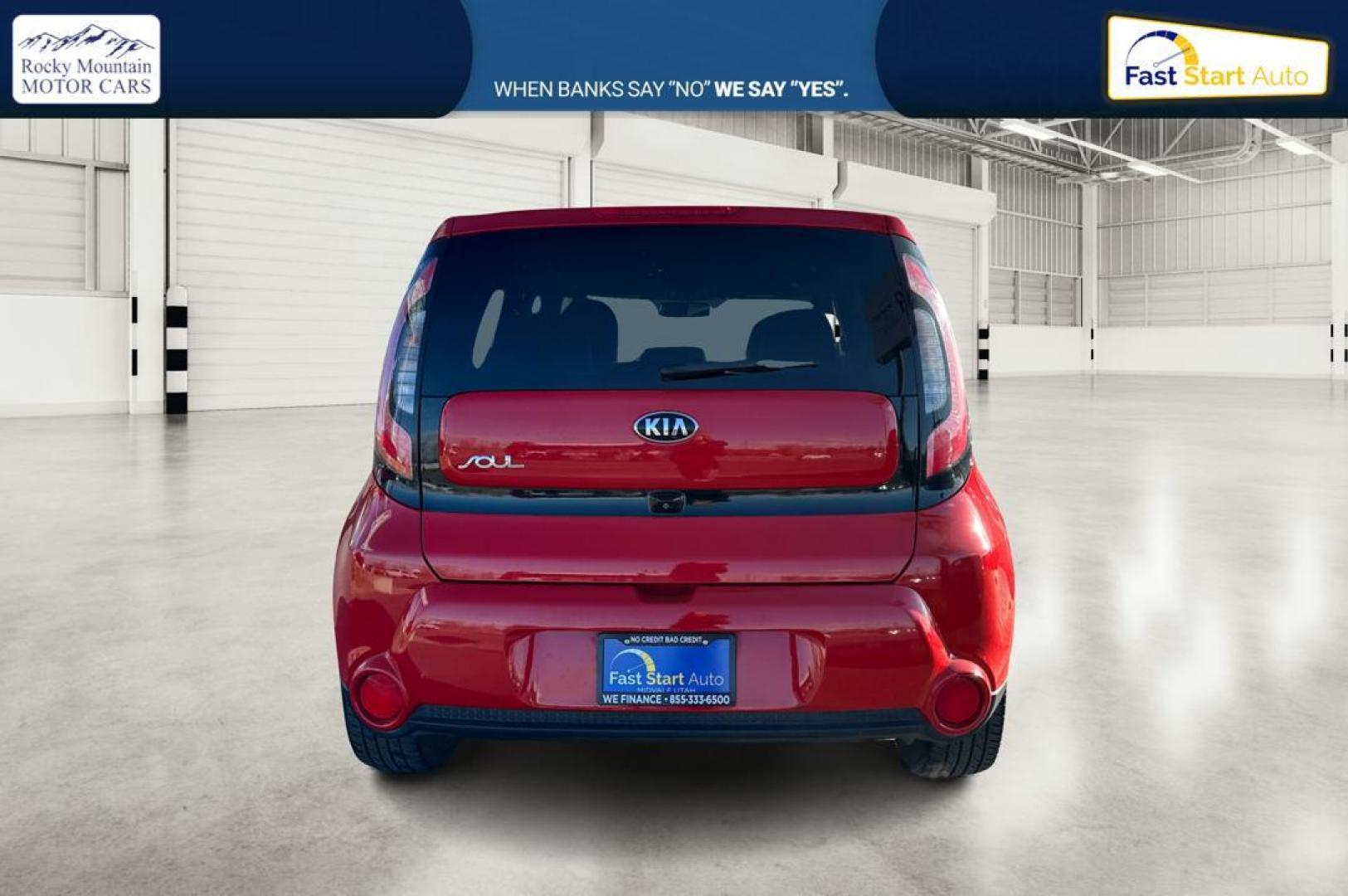 2014 Red Kia Soul ! (KNDJX3A58E7) with an 2.0L L4 DOHC 16V engine, 6-Speed Automatic transmission, located at 7755 State Street, Midvale, UT, 84047, (801) 753-9063, 40.610329, -111.890656 - Photo#4