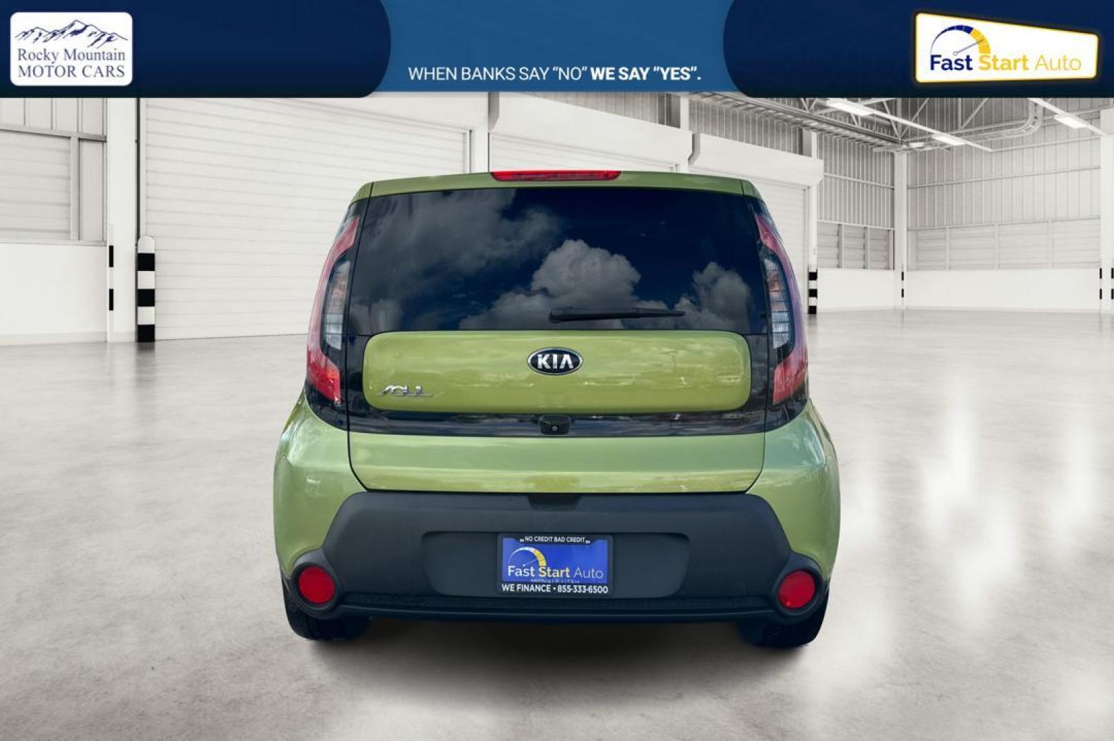 2014 Green Kia Soul + (KNDJP3A57E7) with an 2.0L L4 DOHC 16V engine, 6-Speed Automatic transmission, located at 767 S State Road, Pleasant Grove, UT, 84062, (801) 785-1058, 40.354839, -111.736687 - Photo#3
