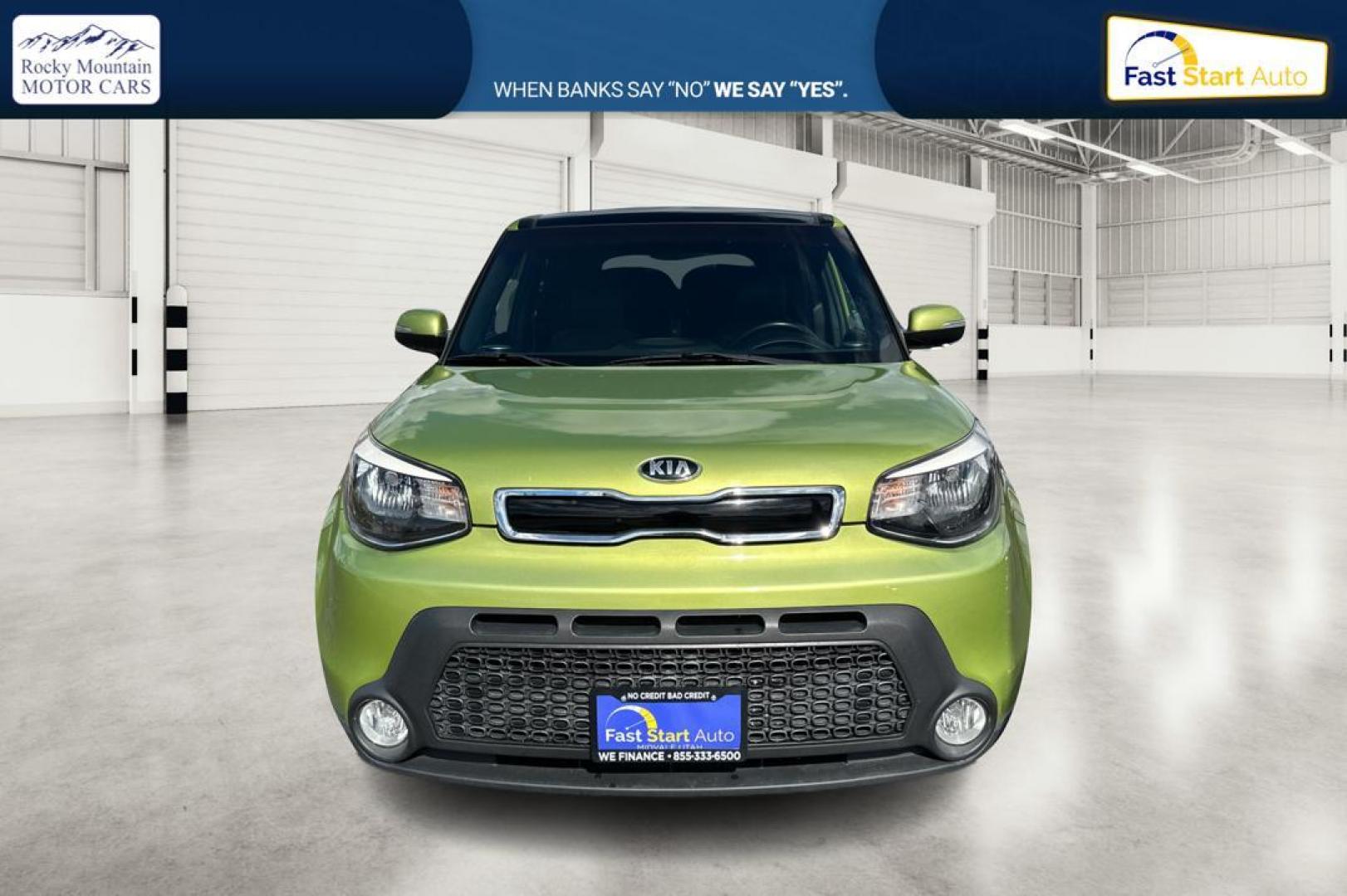 2014 Green Kia Soul + (KNDJP3A57E7) with an 2.0L L4 DOHC 16V engine, 6-Speed Automatic transmission, located at 767 S State Road, Pleasant Grove, UT, 84062, (801) 785-1058, 40.354839, -111.736687 - Photo#7