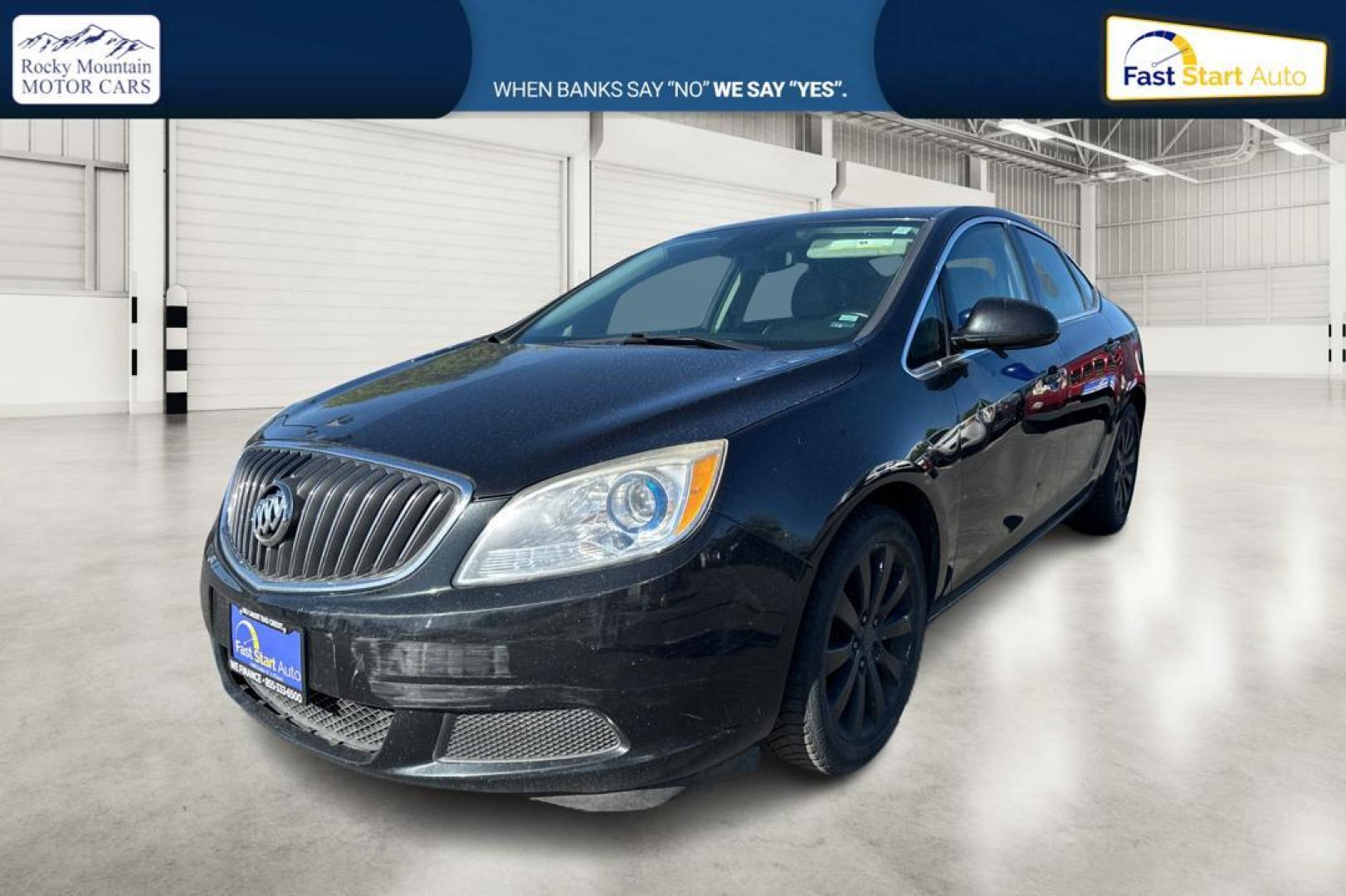 2015 Black Buick Verano Base (1G4PP5SK6F4) with an 2.4L L4 DOHC 16V FFV engine, 6-Speed Automatic transmission, located at 767 S State Road, Pleasant Grove, UT, 84062, (801) 785-1058, 40.354839, -111.736687 - Photo#6