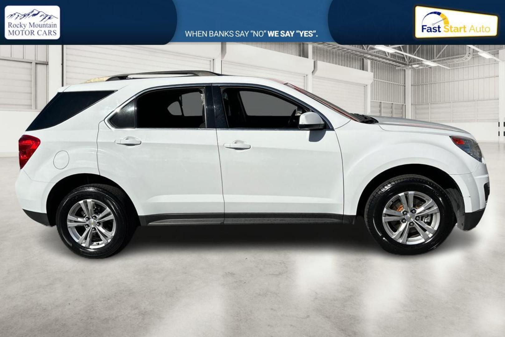 2015 White Chevrolet Equinox 1LT 2WD (2GNALBEK1F6) with an 2.4L L4 DOHC 16V FFV engine, 6-Speed Automatic transmission, located at 767 S State Road, Pleasant Grove, UT, 84062, (801) 785-1058, 40.354839, -111.736687 - Photo#1