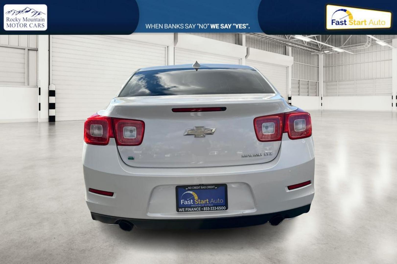 2015 White Chevrolet Malibu 1LTZ (1G11F5SL4FF) with an 2.5L L4 DOHC 16V engine, 6-Speed Automatic transmission, located at 7755 State Street, Midvale, UT, 84047, (801) 753-9063, 40.610329, -111.890656 - Photo#4