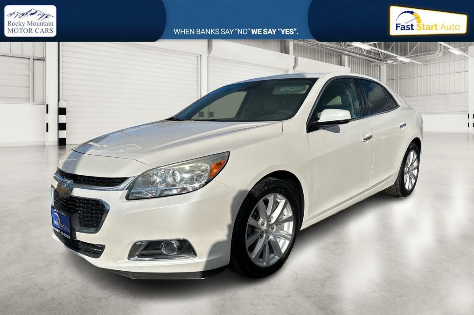 2015 White Chevrolet Malibu 1LTZ (1G11F5SL4FF) with an 2.5L L4 DOHC 16V engine, 6-Speed Automatic transmission, located at 7755 State Street, Midvale, UT, 84047, (801) 753-9063, 40.610329, -111.890656 - Photo#8