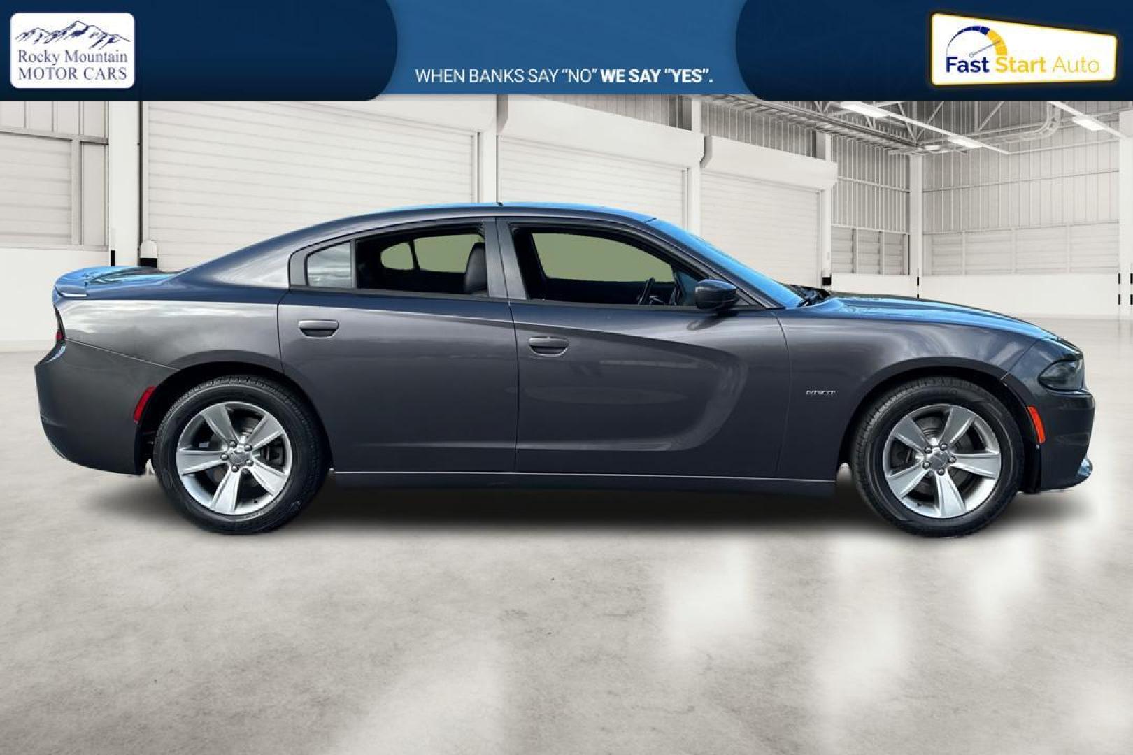 2015 Gray Dodge Charger R/T (2C3CDXCT0FH) with an 5.7L V8 OHV 16V engine, 8-Speed Automatic transmission, located at 7755 State Street, Midvale, UT, 84047, (801) 753-9063, 40.610329, -111.890656 - Photo#1