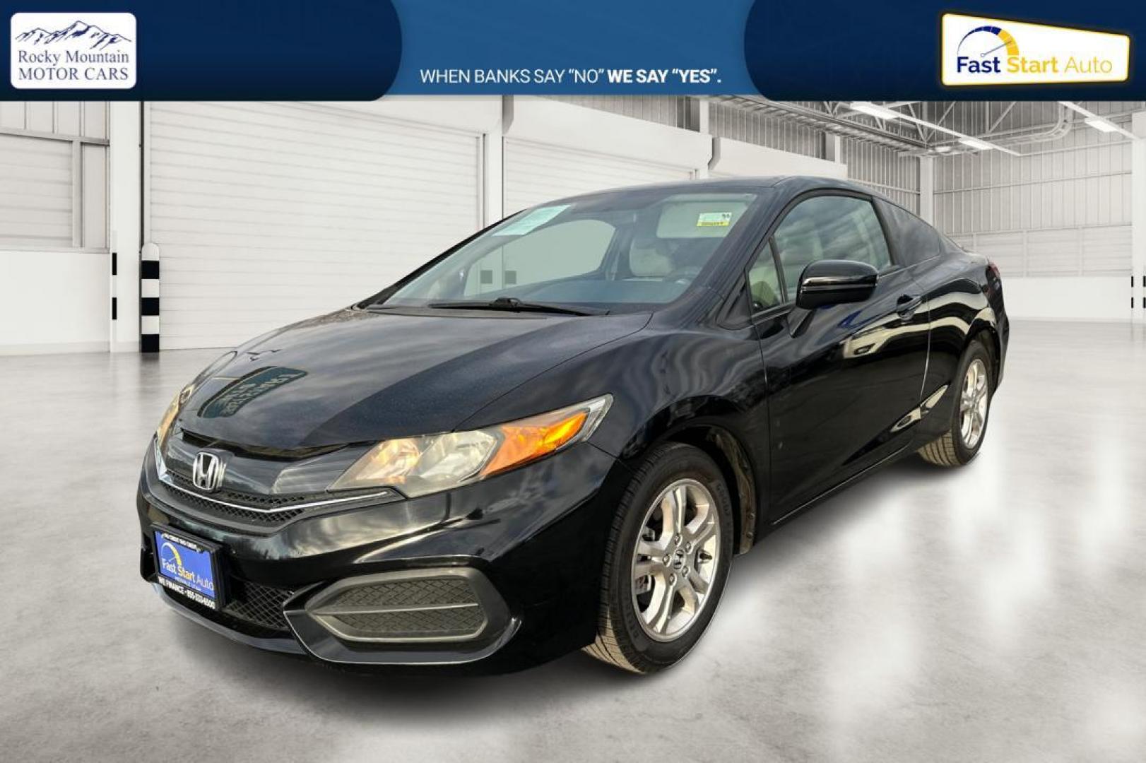 2015 Black Honda Civic LX Coupe CVT (2HGFG3B57FH) with an 2.3L L4 SOHC 16V engine, Continuously Variable Transmission transmission, located at 767 S State Road, Pleasant Grove, UT, 84062, (801) 785-1058, 40.354839, -111.736687 - Photo#8