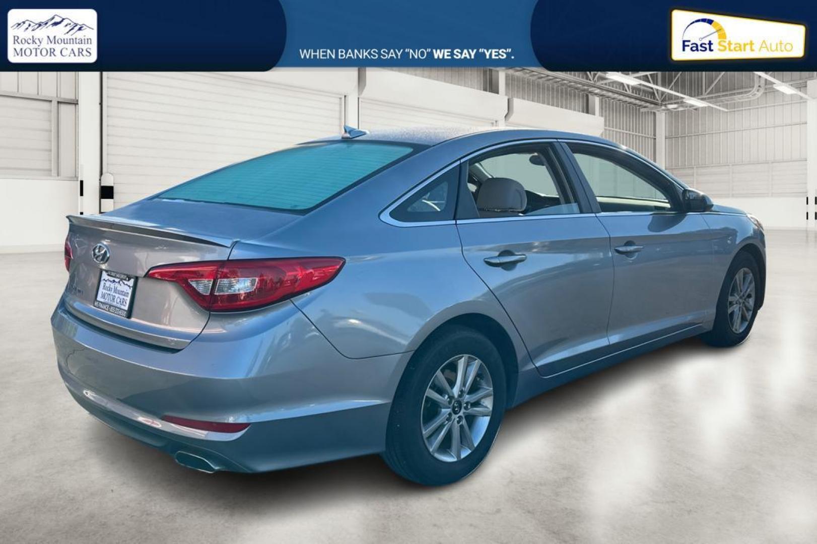 2015 Gray Hyundai Sonata ECO (5NPE24AF6FH) with an 1.6L L4 DOHC 16V engine, 7-Speed Automatic transmission, located at 767 S State Road, Pleasant Grove, UT, 84062, (801) 785-1058, 40.354839, -111.736687 - Photo#2