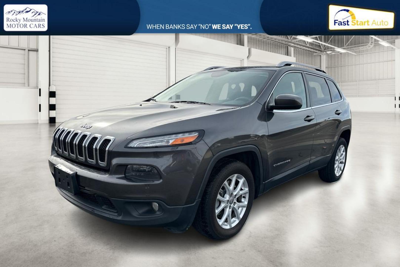 2015 Gray Jeep Cherokee Latitude FWD (1C4PJLCS0FW) with an 3.2L V6 DOHC 24V engine, 9-Speed Automatic transmission, located at 7755 State Street, Midvale, UT, 84047, (801) 753-9063, 40.610329, -111.890656 - Photo#8