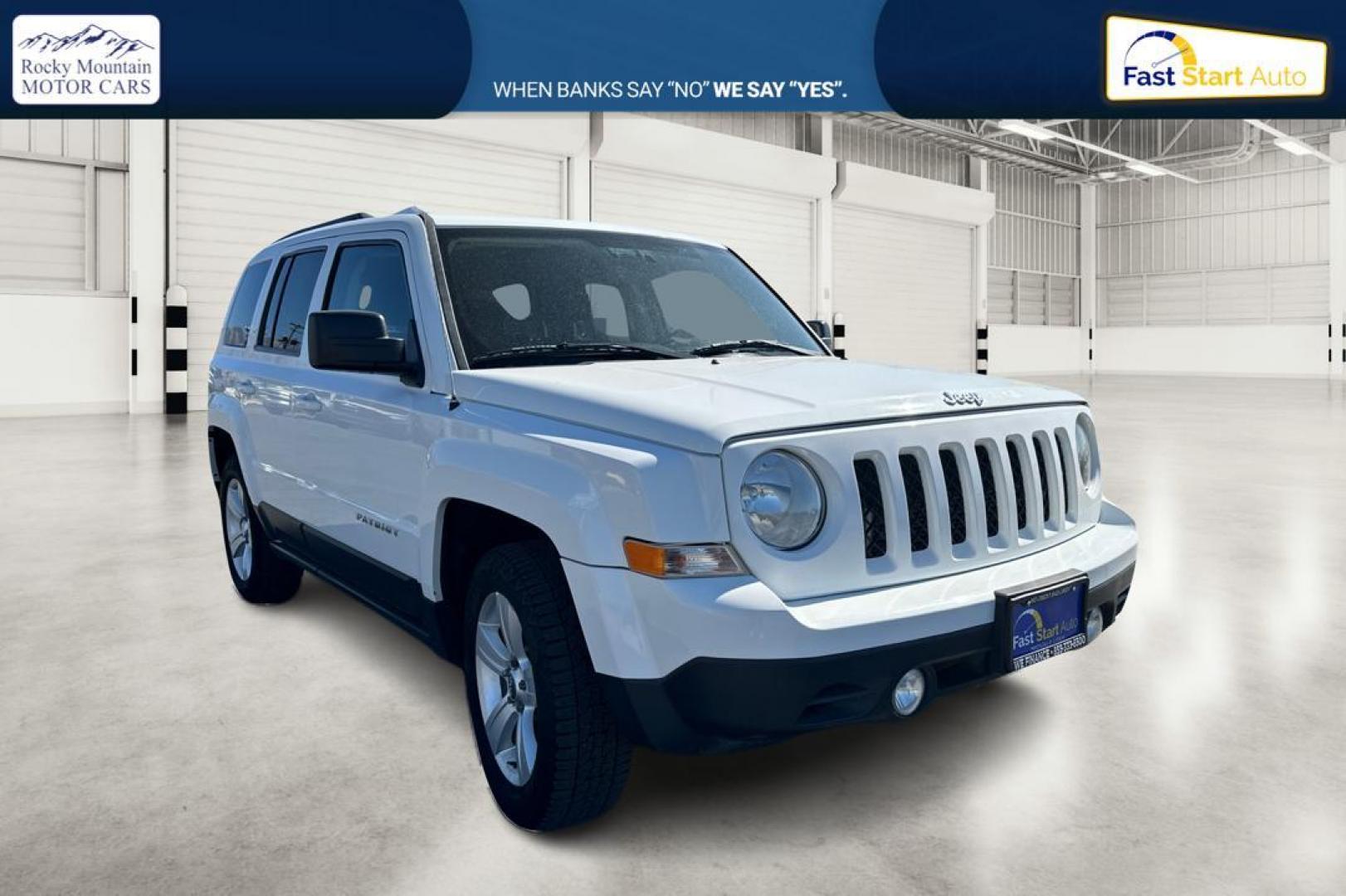 2015 White Jeep Patriot Sport 4WD (1C4NJRBB1FD) with an 2.4L L4 DOHC 16V engine, Automatic, CVT transmission, located at 344 S Washington Blvd, Ogden, UT, 84404, (801) 399-1799, 41.255482, -111.970848 - Photo#0