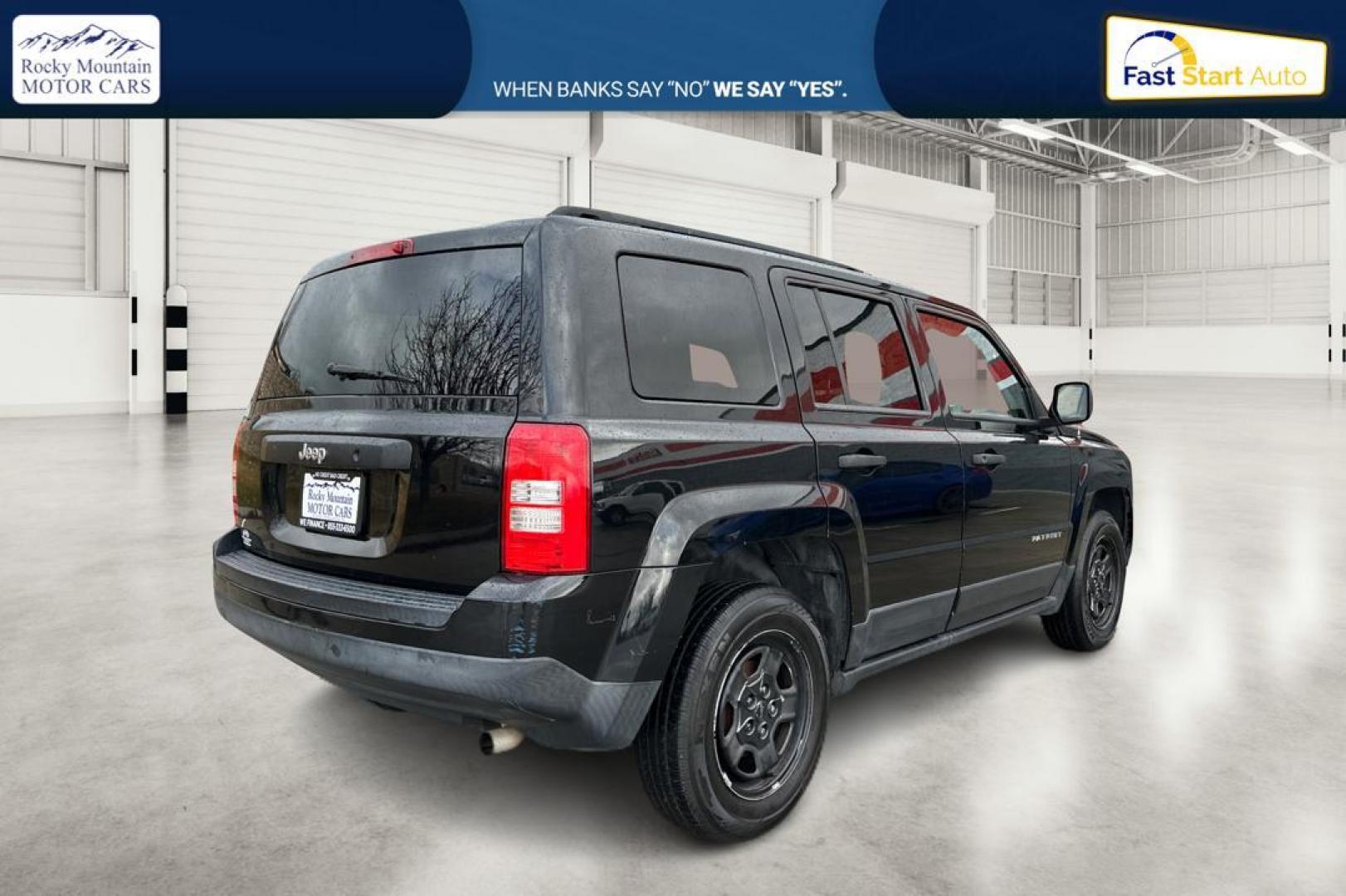 2015 Black Jeep Patriot Sport 2WD (1C4NJPBA5FD) with an 2.0L L4 DOHC 16V engine, Automatic, CVT transmission, located at 7755 State Street, Midvale, UT, 84047, (801) 753-9063, 40.610329, -111.890656 - Photo#2