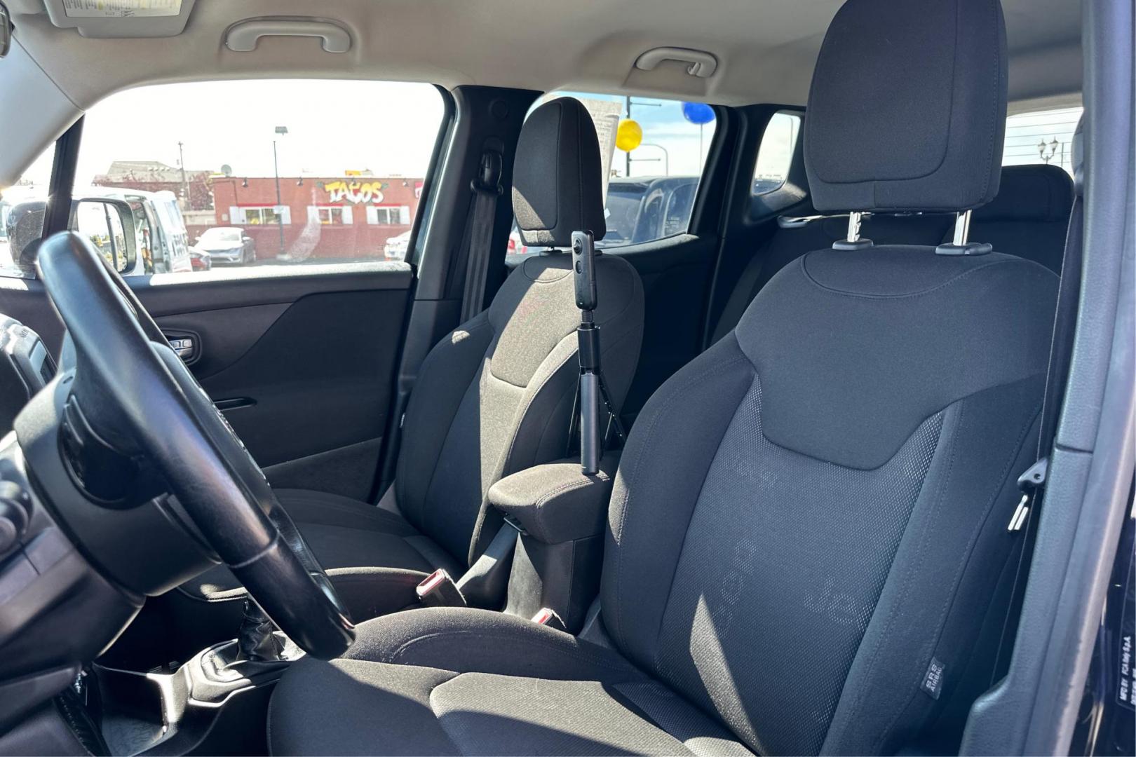 2015 Black Jeep Renegade Latitude FWD (ZACCJABH8FP) with an 1.4L L4 DOHC 16V TURBO engine, 6M transmission, located at 7755 State Street, Midvale, UT, 84047, (801) 753-9063, 40.610329, -111.890656 - Photo#14