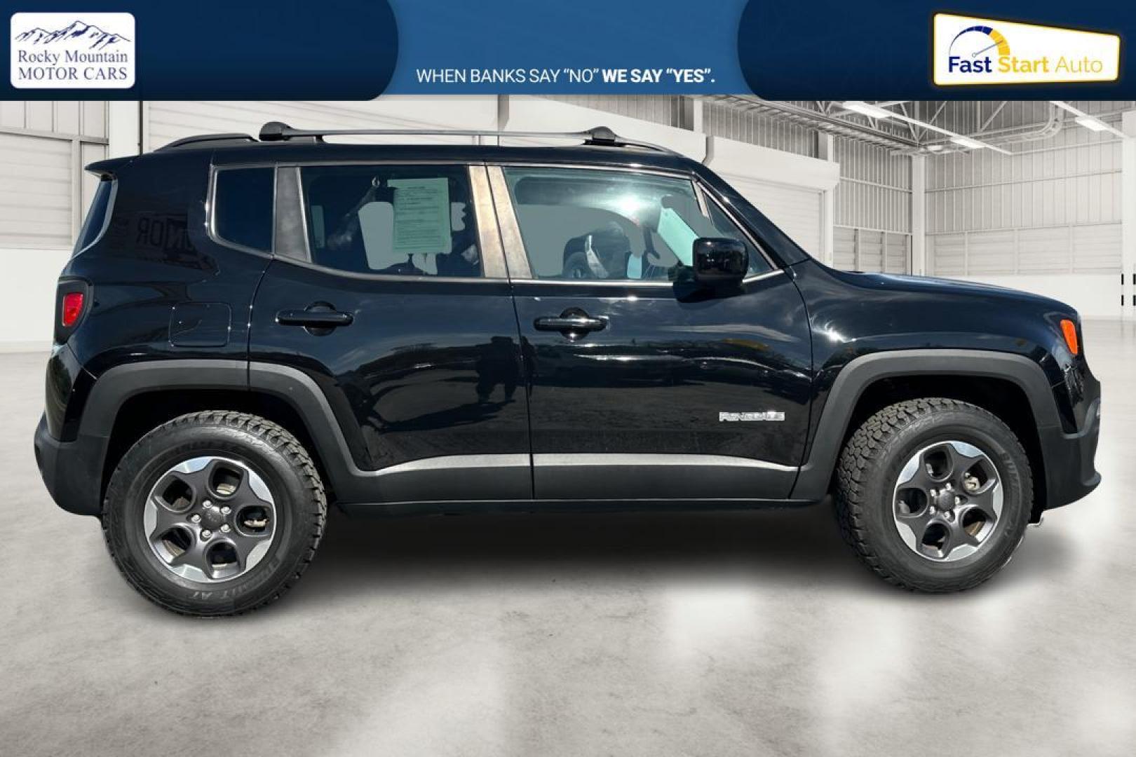 2015 Black Jeep Renegade Latitude FWD (ZACCJABH8FP) with an 1.4L L4 DOHC 16V TURBO engine, 6M transmission, located at 7755 State Street, Midvale, UT, 84047, (801) 753-9063, 40.610329, -111.890656 - Photo#1