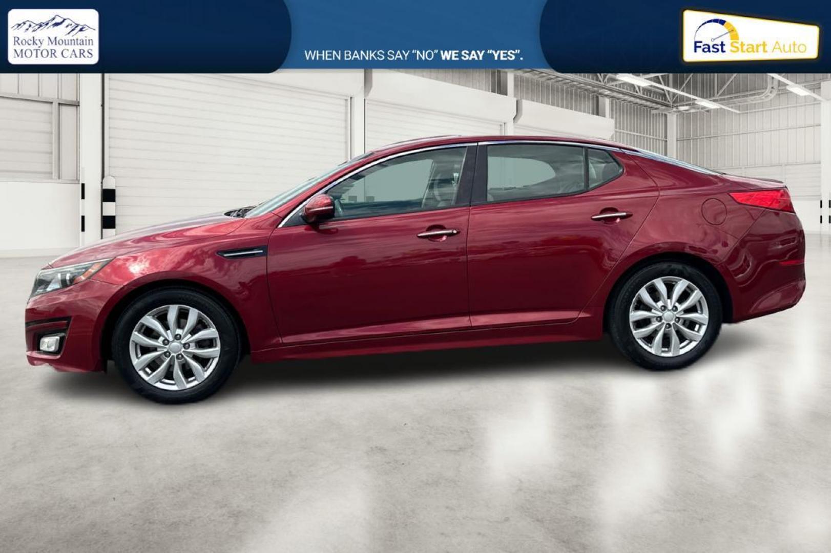 2015 Red Kia Optima LX (5XXGM4A73FG) with an 2.4L L4 DOHC 16V engine, 6-Speed Automatic transmission, located at 7755 State Street, Midvale, UT, 84047, (801) 753-9063, 40.610329, -111.890656 - Photo#5