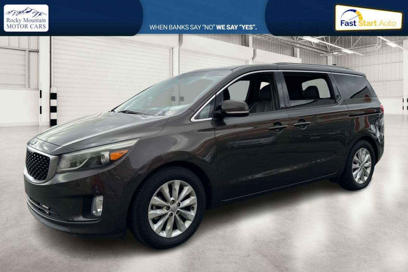 2015 Brown Kia Sedona EX (KNDMC5C12F6) with an 3.3L V6 DOHC 24V engine, 6-Speed Automatic transmission, located at 344 S Washington Blvd, Ogden, UT, 84404, (801) 399-1799, 41.255482, -111.970848 - Photo#8