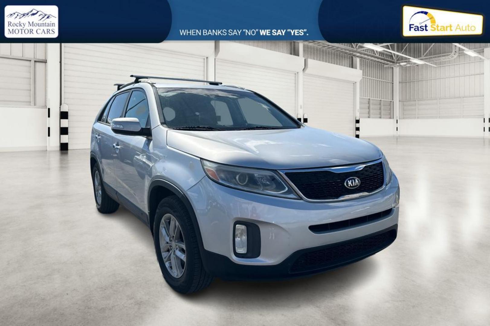 2015 Silver Kia Sorento LX V6 FWD (5XYKT4A7XFG) with an 3.3L V6 DOHC 24V engine, 6-Speed Automatic transmission, located at 767 S State Road, Pleasant Grove, UT, 84062, (801) 785-1058, 40.354839, -111.736687 - Photo#0