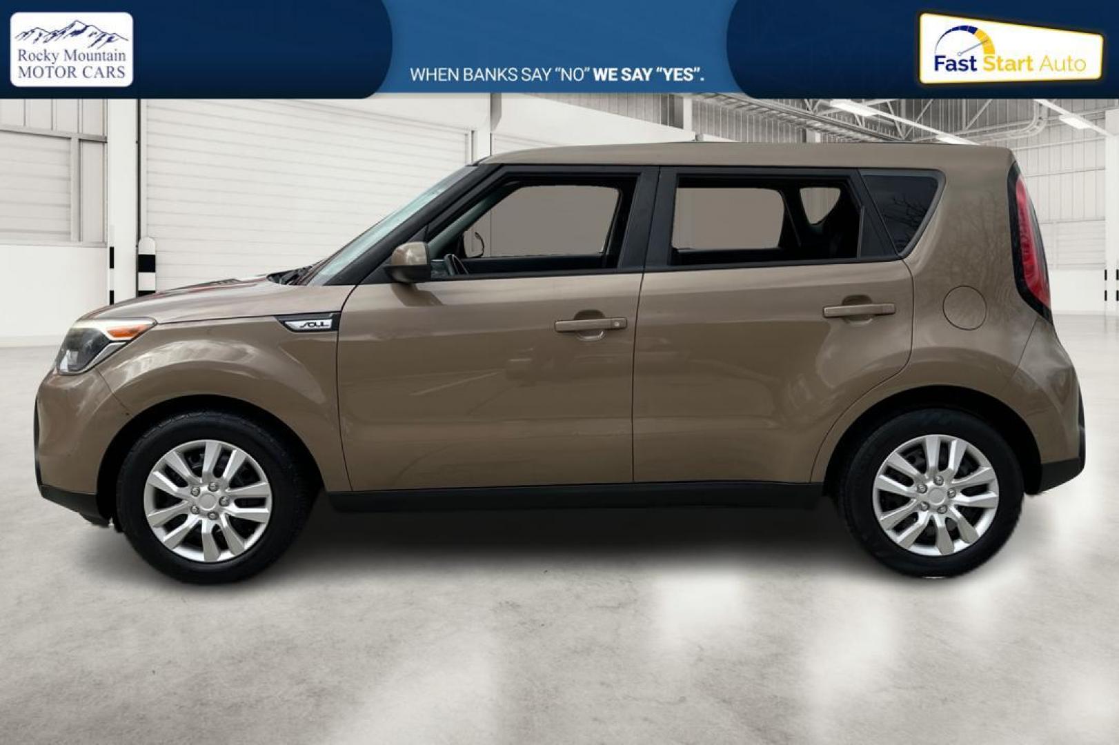 2015 Brown Kia Soul Base (KNDJN2A26F7) with an 1.6L L4 DOHC 16V engine, Auto, 6-Spd Sportmatic transmission, located at 344 S Washington Blvd, Ogden, UT, 84404, (801) 399-1799, 41.255482, -111.970848 - Photo#6