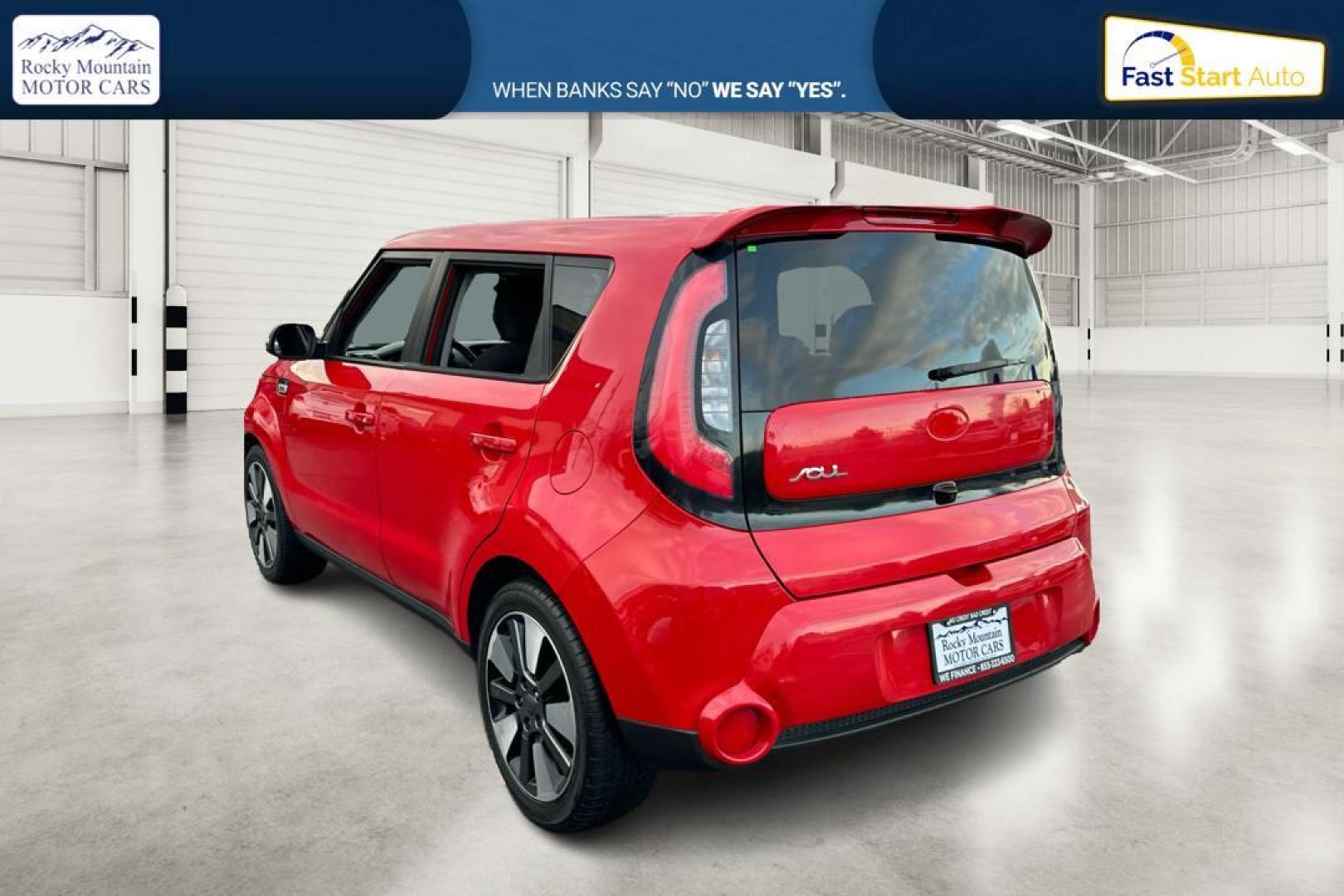 2015 Red Kia Soul ! (KNDJX3A50F7) with an 2.0L L4 DOHC 16V engine, 6-Speed Automatic transmission, located at 7755 State Street, Midvale, UT, 84047, (801) 753-9063, 40.610329, -111.890656 - Photo#4