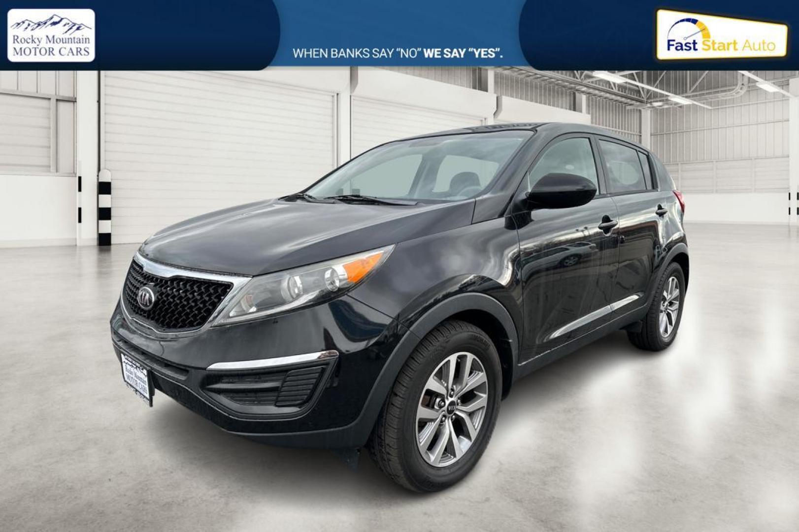 2015 Black Kia Sportage LX FWD (KNDPB3ACXF7) with an 2.4L V6 DOHC 24V engine, 6-Speed Automatic transmission, located at 7755 State Street, Midvale, UT, 84047, (801) 753-9063, 40.610329, -111.890656 - Photo#6