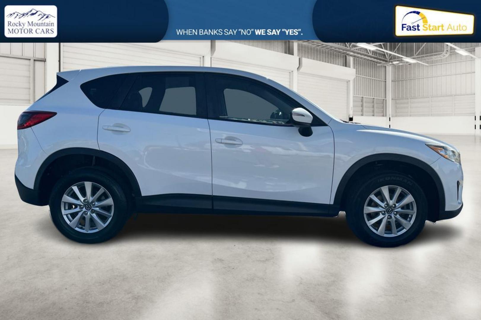 2015 White Mazda CX-5 Sport AT (JM3KE2BE4F0) with an 2.5L L4 DOHC 16V engine, 6-Speed Automatic transmission, located at 7755 State Street, Midvale, UT, 84047, (801) 753-9063, 40.610329, -111.890656 - Photo#1