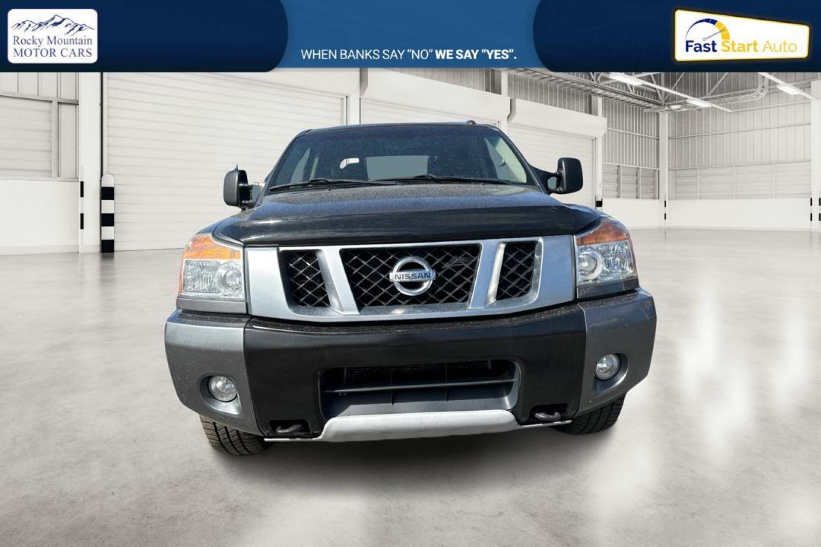 2015 Gray Nissan Titan PRO-4X Crew Cab 4WD SWB (1N6AA0ECXFN) with an 5.6L V8 DOHC 32V engine, 5-Speed Automatic transmission, located at 7755 State Street, Midvale, UT, 84047, (801) 753-9063, 40.610329, -111.890656 - Photo#7