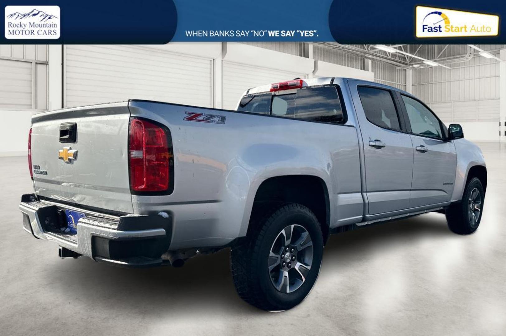 2016 Silver Chevrolet Colorado Z71 Crew Cab 4WD Long Box (1GCGTDE34G1) with an 3.6L V6 DOHC 24V GAS engine, 6A transmission, located at 7755 State Street, Midvale, UT, 84047, (801) 753-9063, 40.610329, -111.890656 - Photo#2