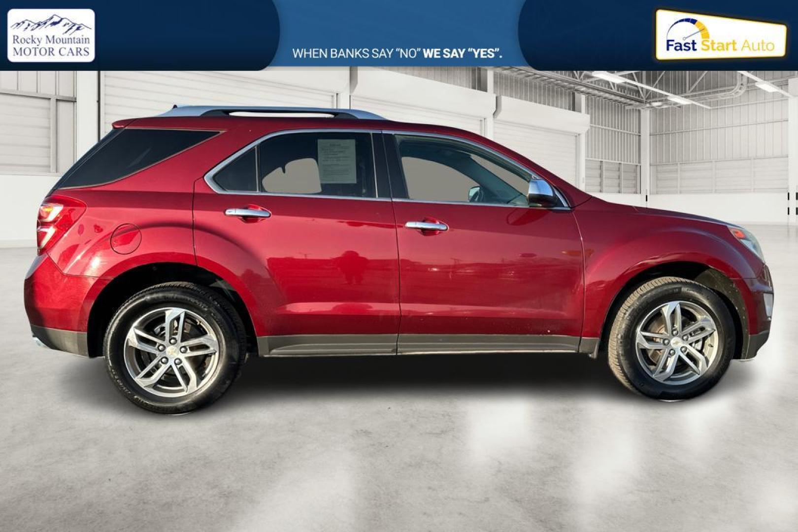 2016 Red Chevrolet Equinox LTZ AWD (2GNFLGE3XG6) with an 3.6L V6 DOHC 24V engine, 6A transmission, located at 7755 State Street, Midvale, UT, 84047, (801) 753-9063, 40.610329, -111.890656 - Photo#1