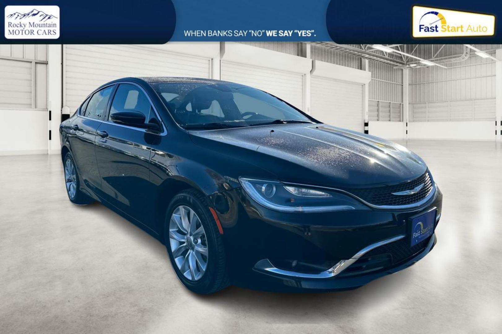 2016 Black Chrysler 200 C (1C3CCCCB3GN) with an 2.4L L4 DOHC 16V engine, 9-Speed Automatic transmission, located at 7755 State Street, Midvale, UT, 84047, (801) 753-9063, 40.610329, -111.890656 - Photo#0