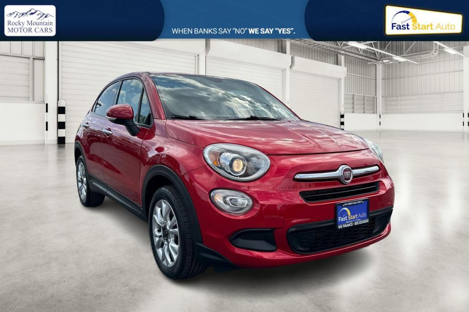 2016 Red Fiat 500x Easy (ZFBCFXBT3GP) with an 2.4L L4 engine, 9-Speed Automatic transmission, located at 7755 State Street, Midvale, UT, 84047, (801) 753-9063, 40.610329, -111.890656 - Photo#0