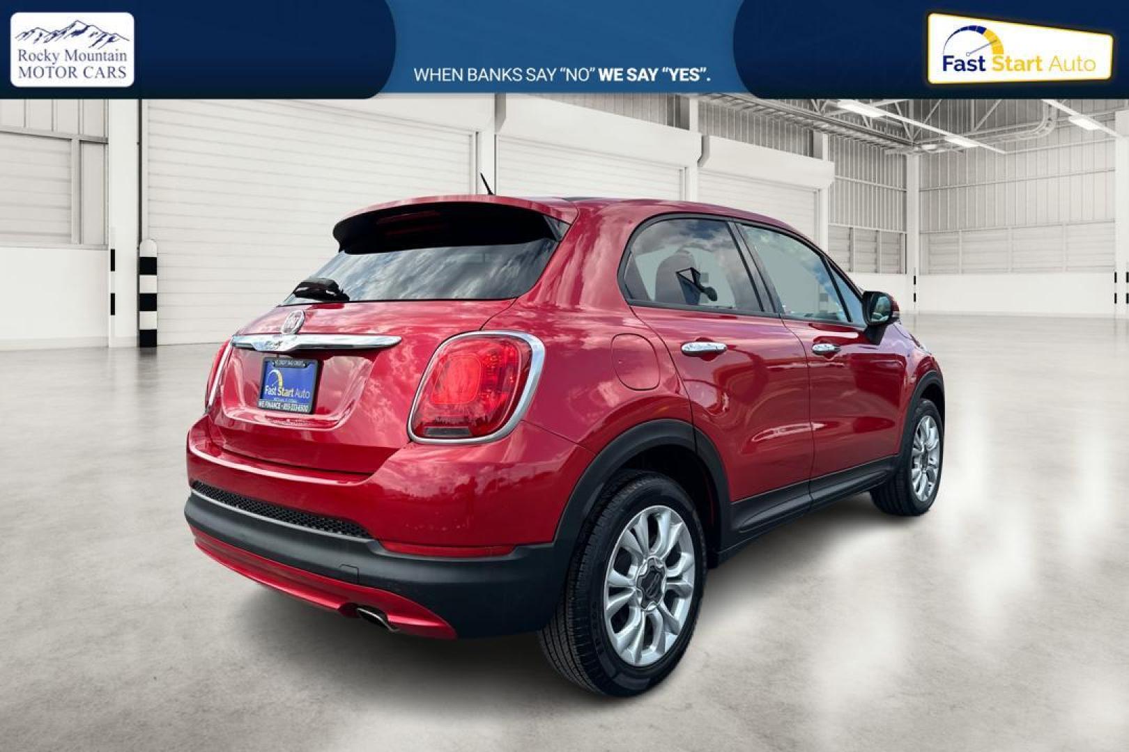 2016 Red Fiat 500x Easy (ZFBCFXBT3GP) with an 2.4L L4 engine, 9-Speed Automatic transmission, located at 7755 State Street, Midvale, UT, 84047, (801) 753-9063, 40.610329, -111.890656 - Photo#2