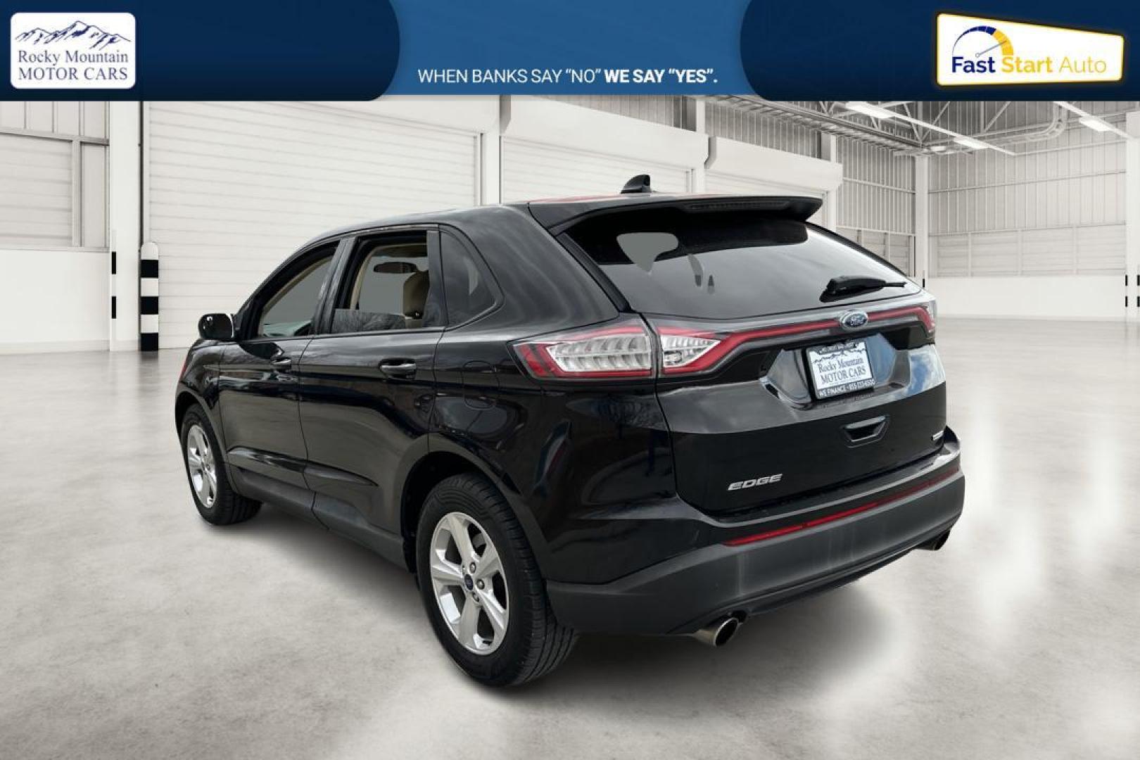 2016 Black Ford Edge SE FWD (2FMPK3G91GB) with an 2.0L L4 DOHC 16V engine, 6A transmission, located at 344 S Washington Blvd, Ogden, UT, 84404, (801) 399-1799, 41.255482, -111.970848 - Photo#5