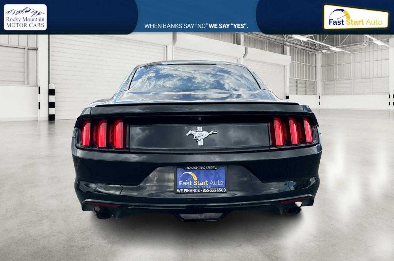 2016 Black Ford Mustang V6 Coupe (1FA6P8AM6G5) with an 3.7L V6 DOHC 24V engine, Auto, 6-Spd SelectShift transmission, located at 7755 State Street, Midvale, UT, 84047, (801) 753-9063, 40.610329, -111.890656 - Photo#4