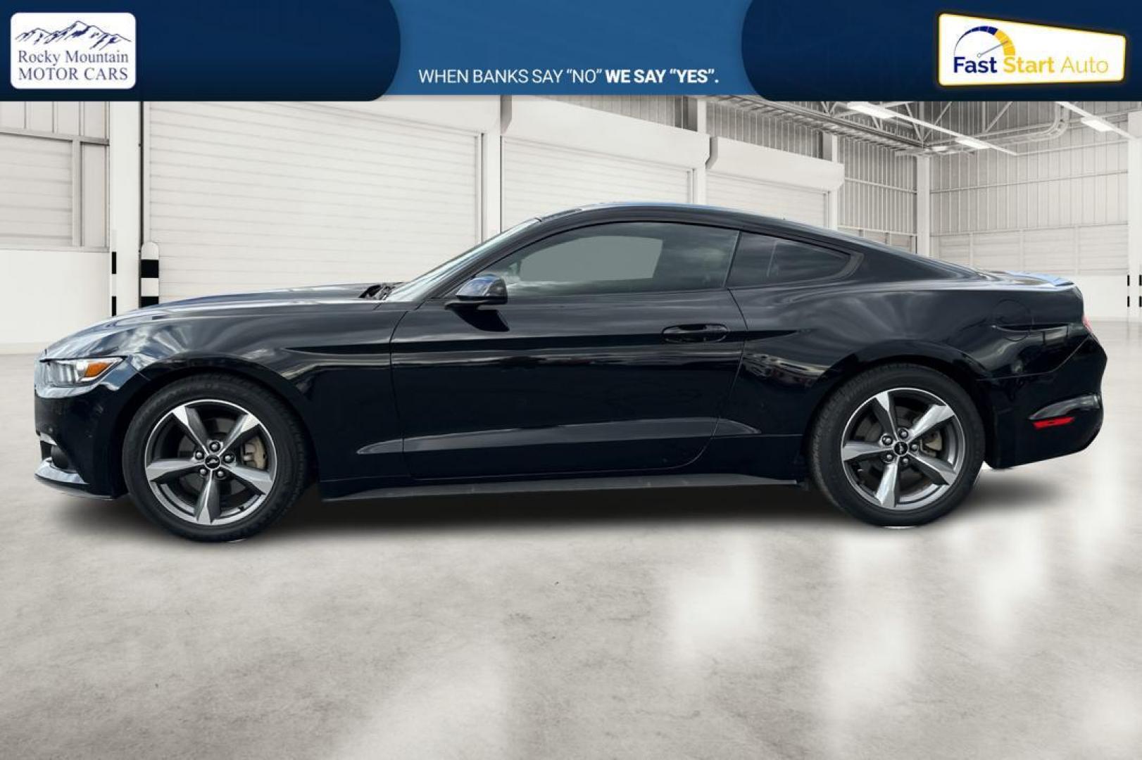 2016 Black Ford Mustang V6 Coupe (1FA6P8AM6G5) with an 3.7L V6 DOHC 24V engine, Auto, 6-Spd SelectShift transmission, located at 7755 State Street, Midvale, UT, 84047, (801) 753-9063, 40.610329, -111.890656 - Photo#6