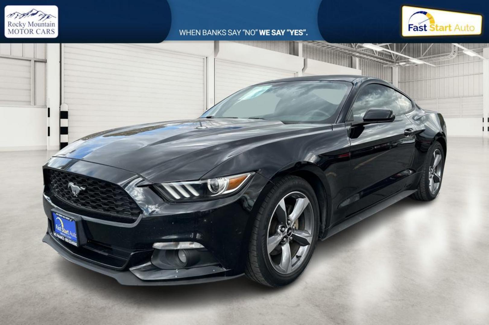 2016 Black Ford Mustang V6 Coupe (1FA6P8AM6G5) with an 3.7L V6 DOHC 24V engine, Auto, 6-Spd SelectShift transmission, located at 7755 State Street, Midvale, UT, 84047, (801) 753-9063, 40.610329, -111.890656 - Photo#8