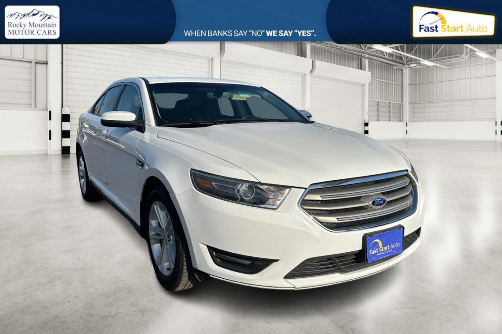 2016 White Ford Taurus SEL FWD (1FAHP2E83GG) with an 3.5L V6 DOHC 24V engine, 6A transmission, located at 767 S State Road, Pleasant Grove, UT, 84062, (801) 785-1058, 40.354839, -111.736687 - Photo#0