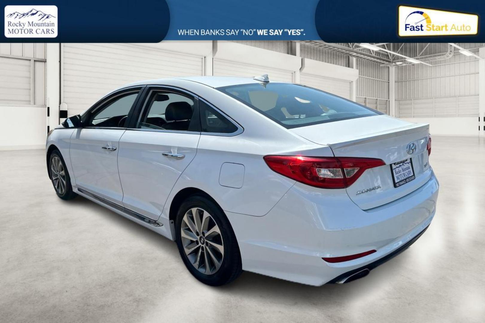 2016 White Hyundai Sonata Sport (5NPE34AF5GH) with an 2.4L L4 DOHC 16V engine, 6A transmission, located at 7755 State Street, Midvale, UT, 84047, (801) 753-9063, 40.610329, -111.890656 - Photo#4